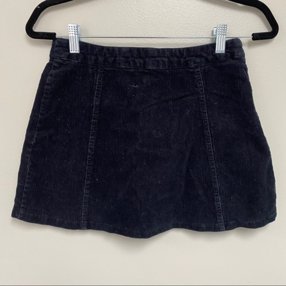 Brandy Melville Black Corduroy A-Line Mini Skirt - Picture 3 of 5
